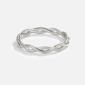 Twisted Silver Infinity Ring
