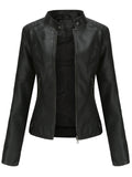 Women's Zip-Front Stand Collar Jacket