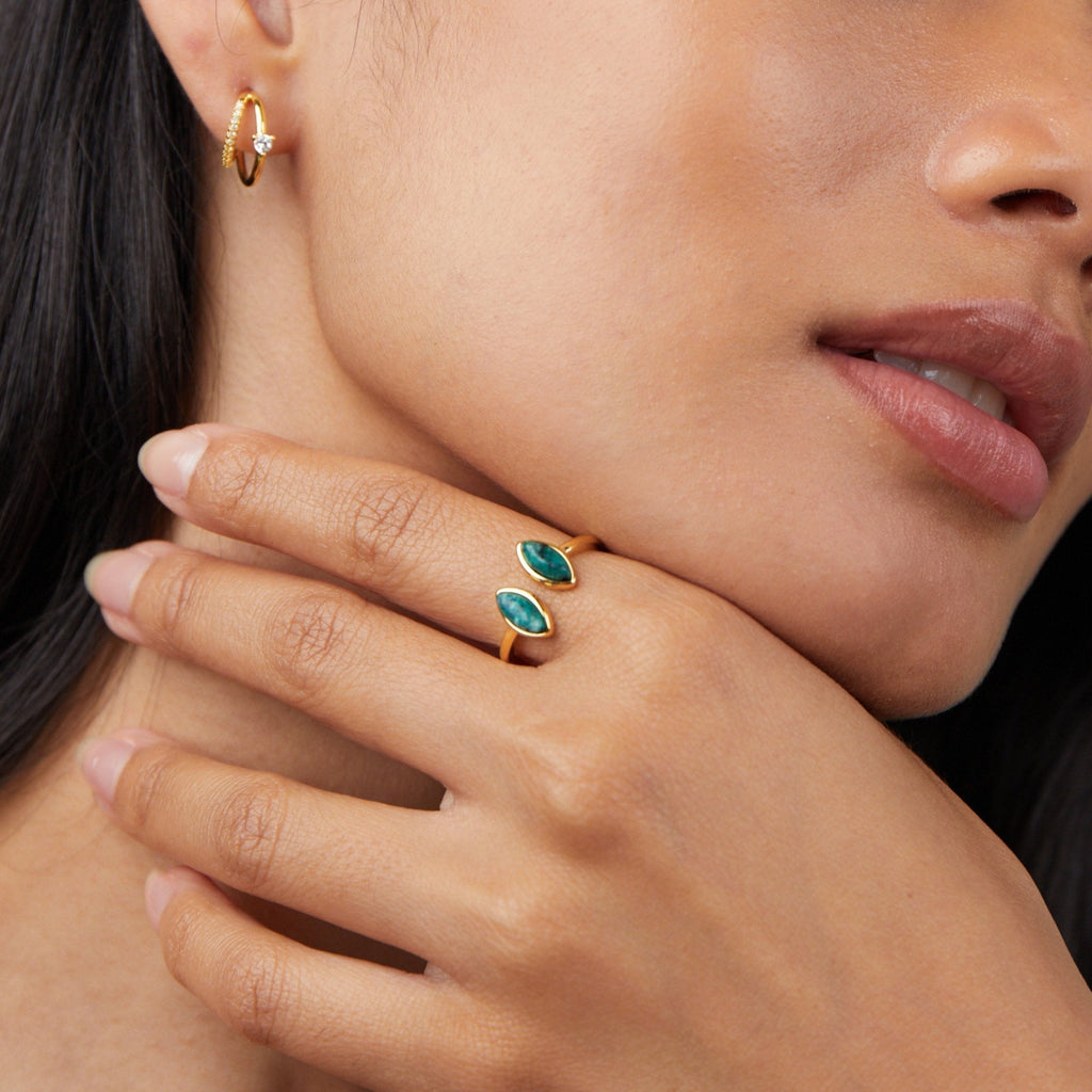 Green Jade Wrap Ring