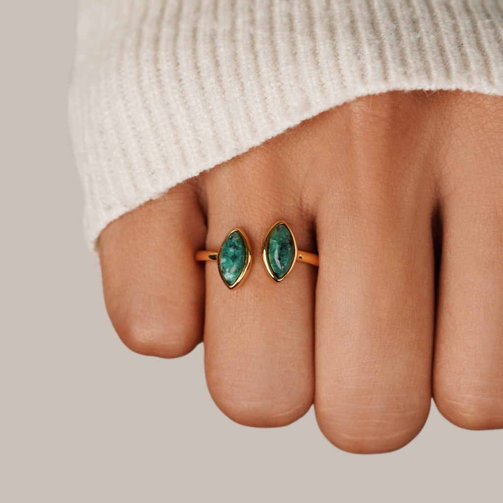 Green Jade Wrap Ring