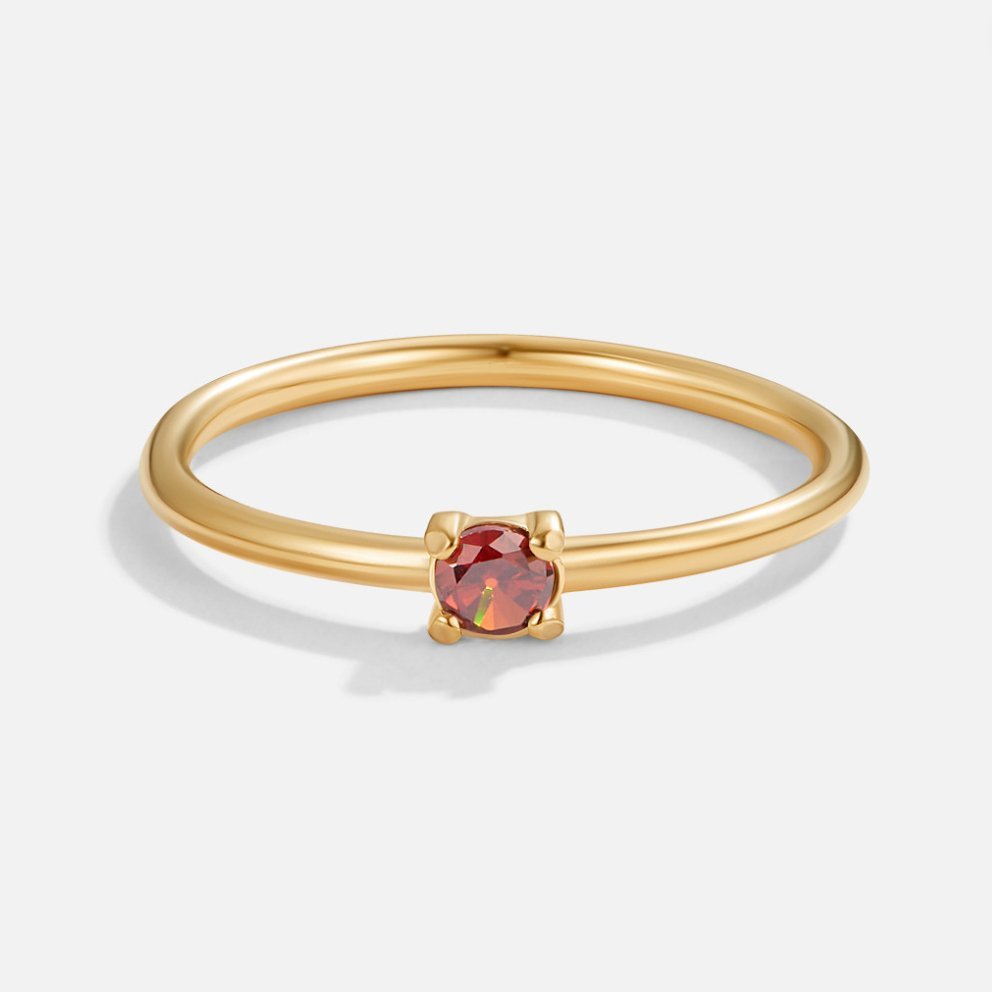 Gold January Birthstone Ring