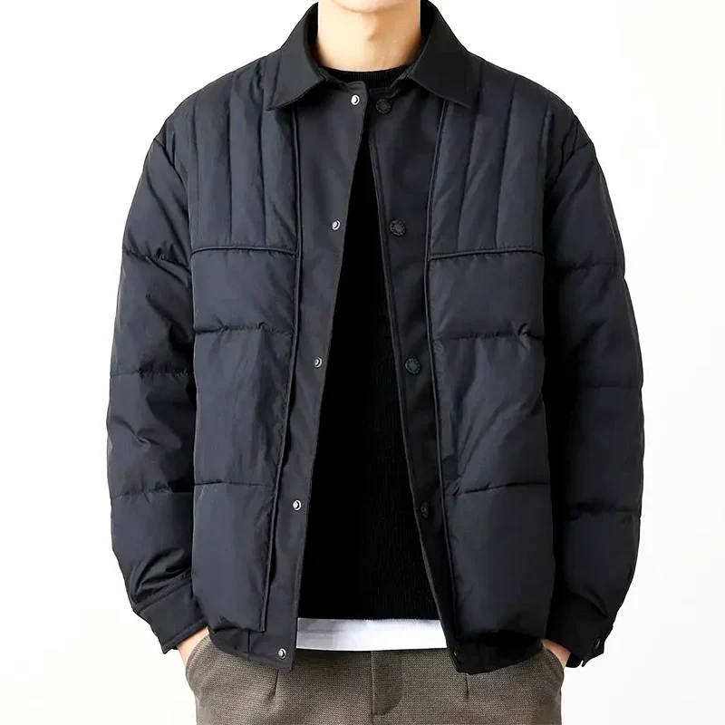 Water-Resistant Wool Blend Quilted Jacket