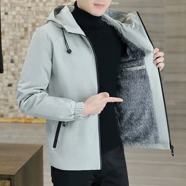 Lightweight Windbreaker with Warm Lining
