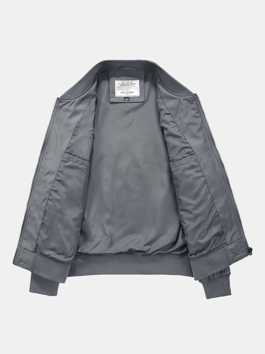 Men's Multi-Pocket Utility Bomber Jacket – Casual Zip-Up Outerwear with Cargo Pockets and Ribbed Trims for Spring and Autumn