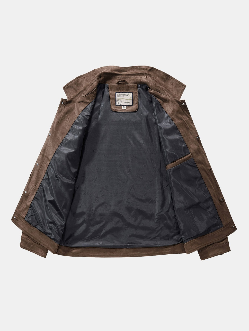 Men's Vintage Faux Suede Jacket with Button Front – Smart Casual Outerwear for Autumn and Spring