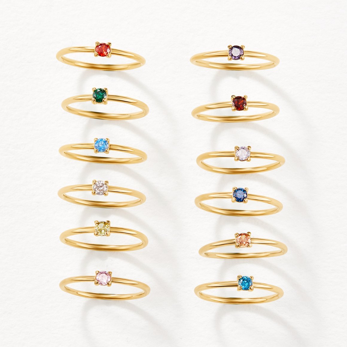 Gold July Birthstone Ring