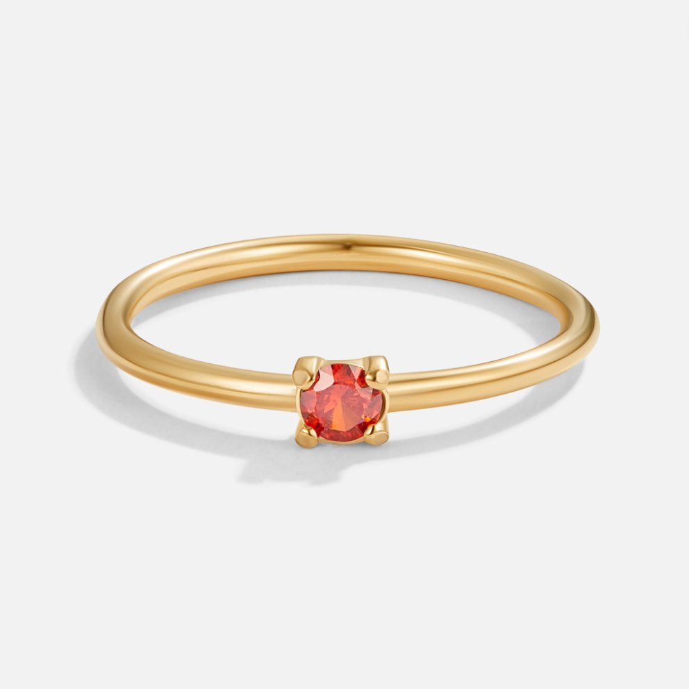 Gold July Birthstone Ring
