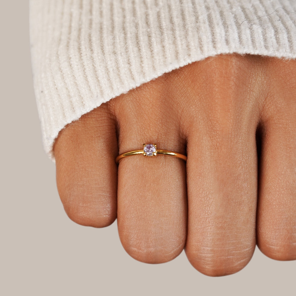 Gold June Birthstone Ring
