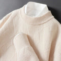 Kaelan - Men's Geometric Cashmere Knit Crewneck Sweater