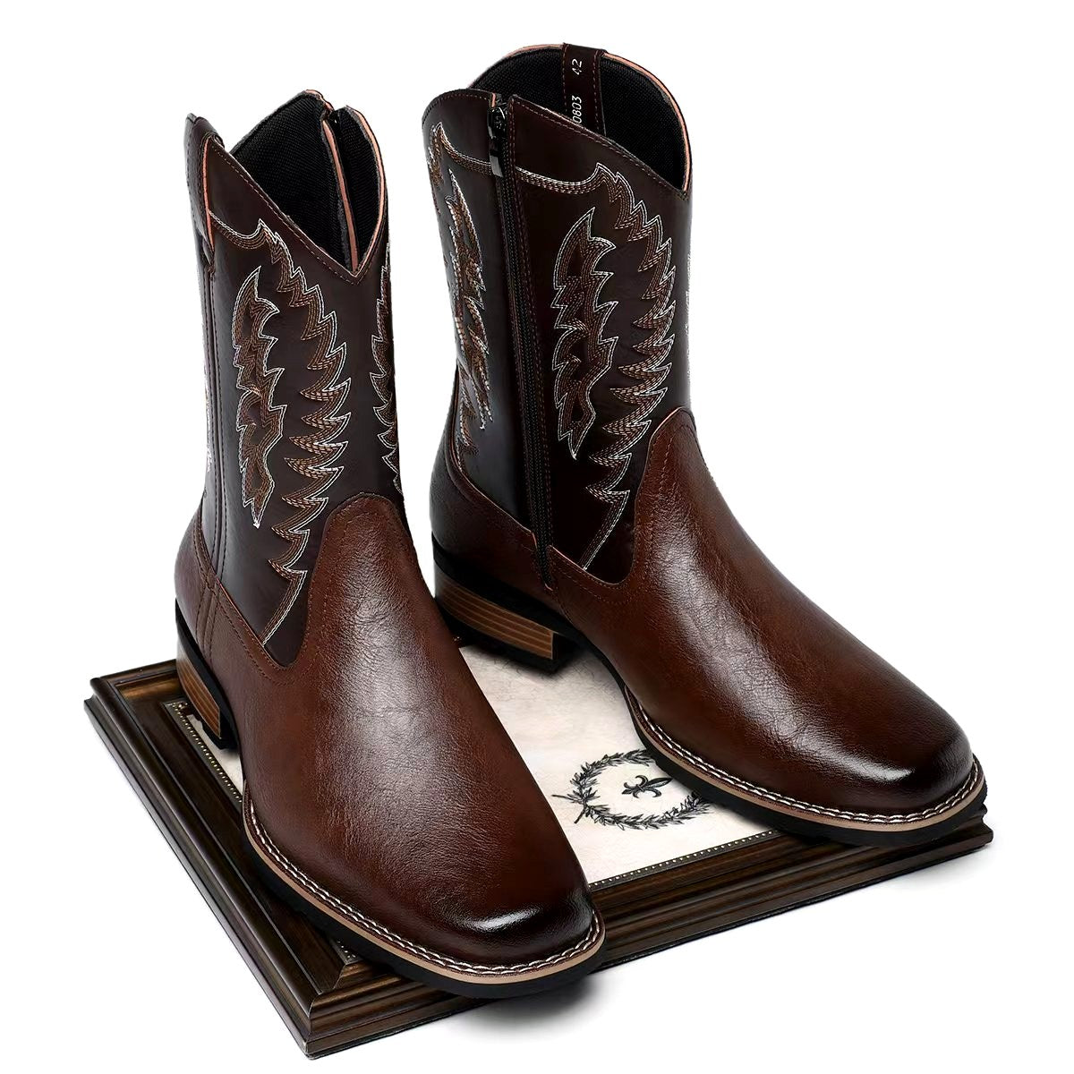 Kendrick - Men’s Western Embroidered Ankle Boots