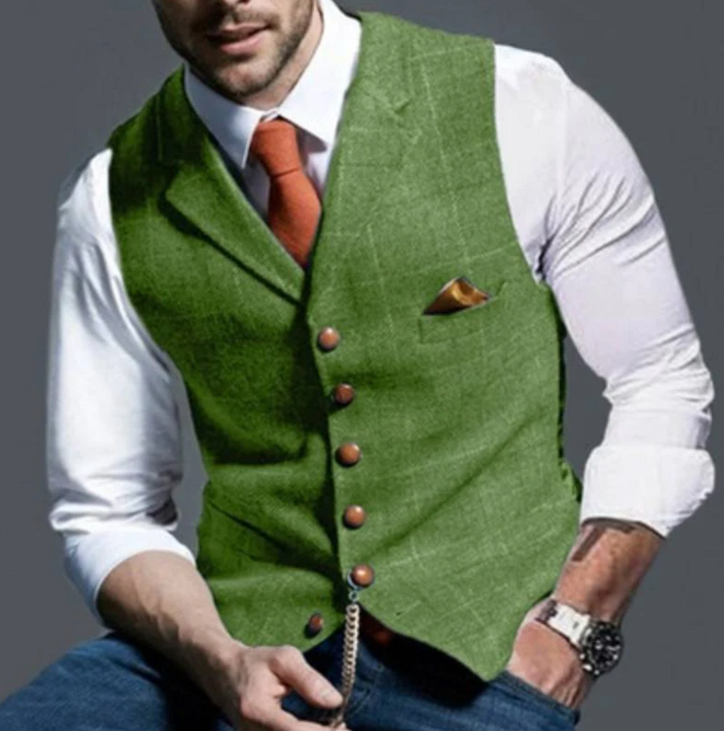 Konrad - Men's Elegant Waistcoat with Button Closure