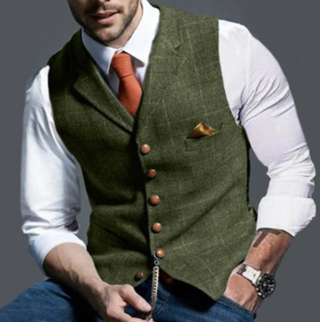 Konrad - Men's Elegant Waistcoat with Button Closure