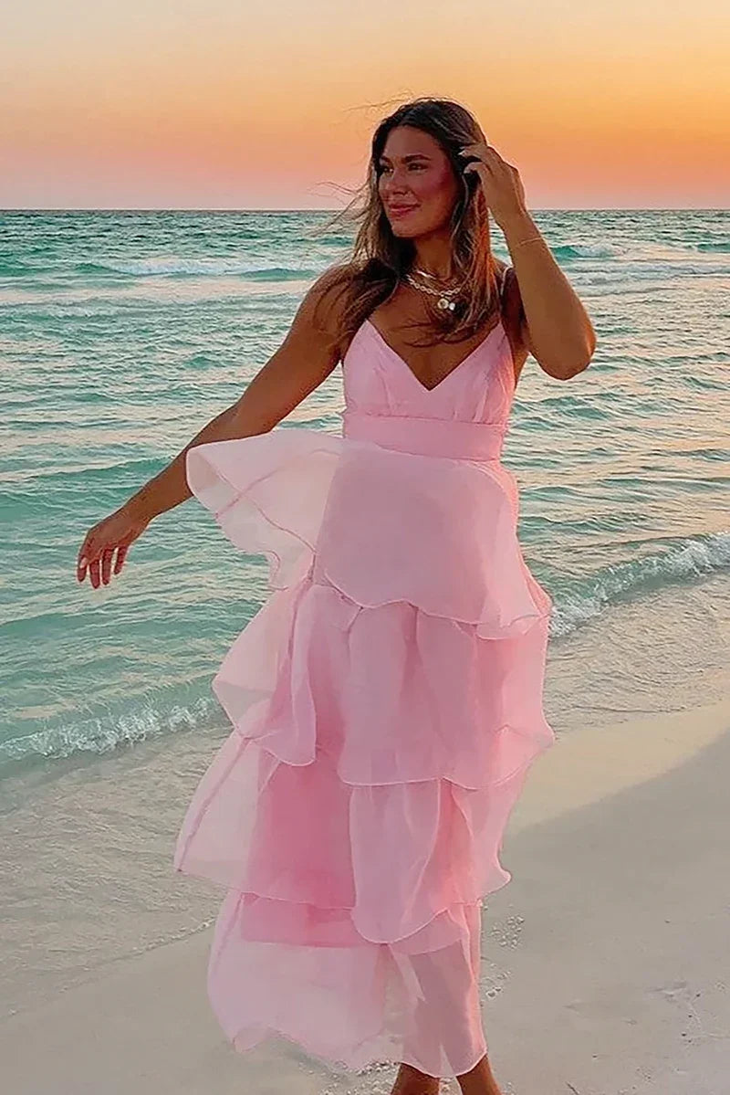 Shayla Maxi-Length Dress Pink