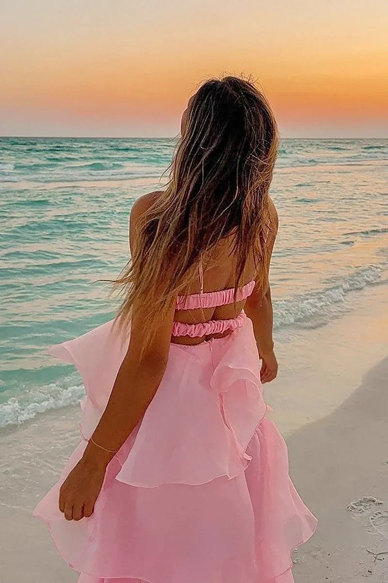 Shayla Maxi-Length Dress Pink