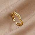 Juni Gold and Crystal Ring