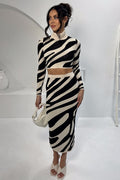 Coordinated Lena Zebra Print Knit Set