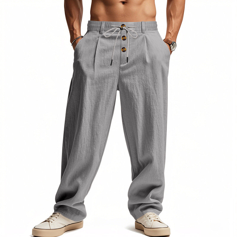 Levin - Men's Airy Linen Pants with Drawstring