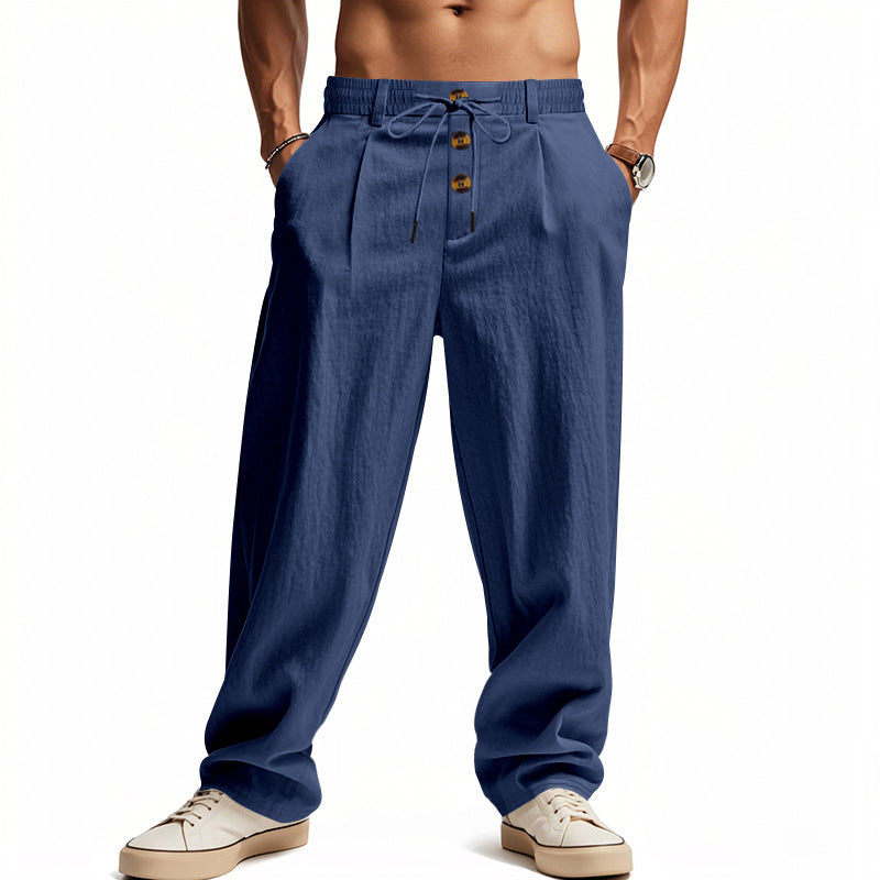 Levin - Men's Airy Linen Pants with Drawstring