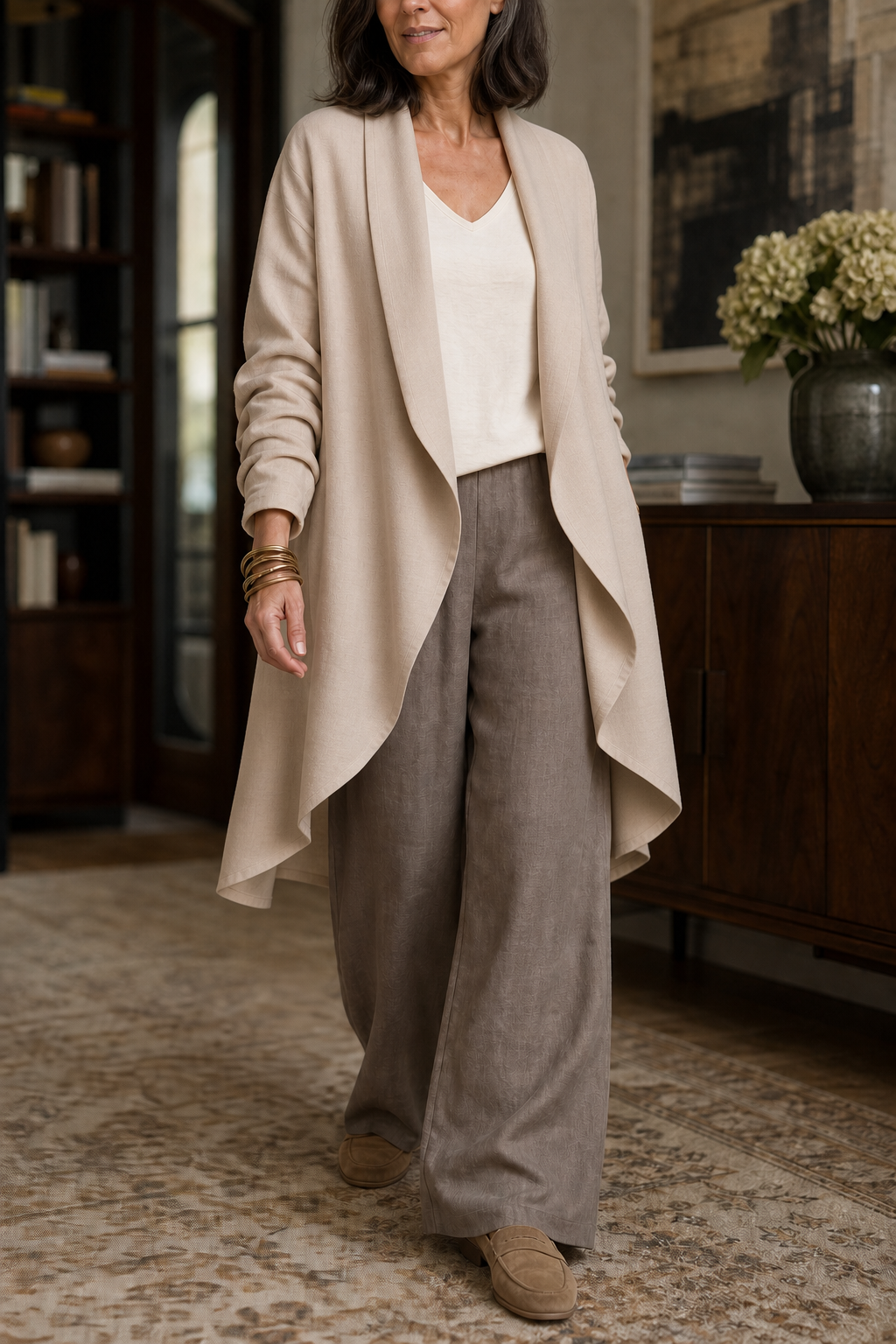 Odette – Relaxed Wide-Leg Three-Piece Blazer Set