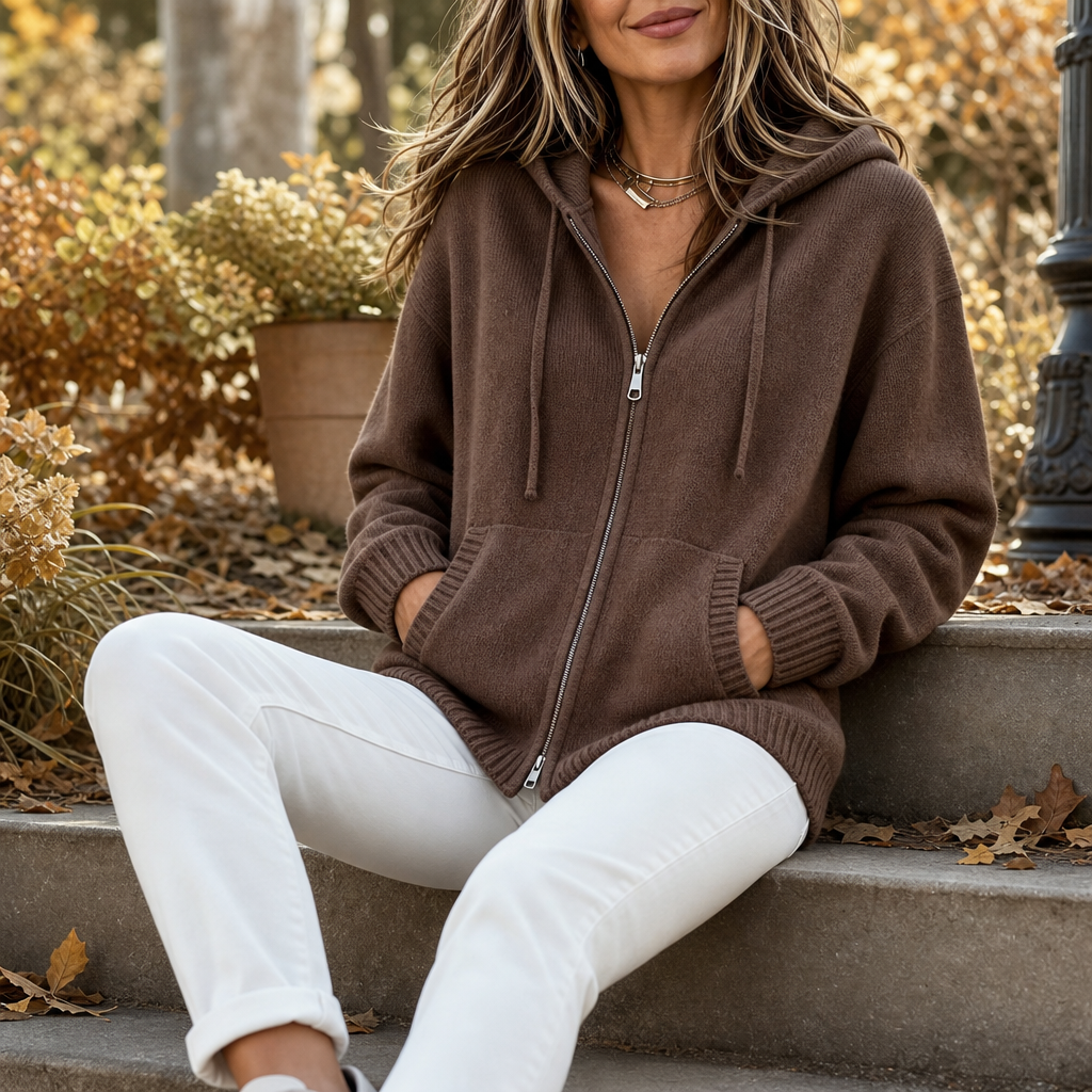 Imogen – Hooded Oversized Knit Cardigan