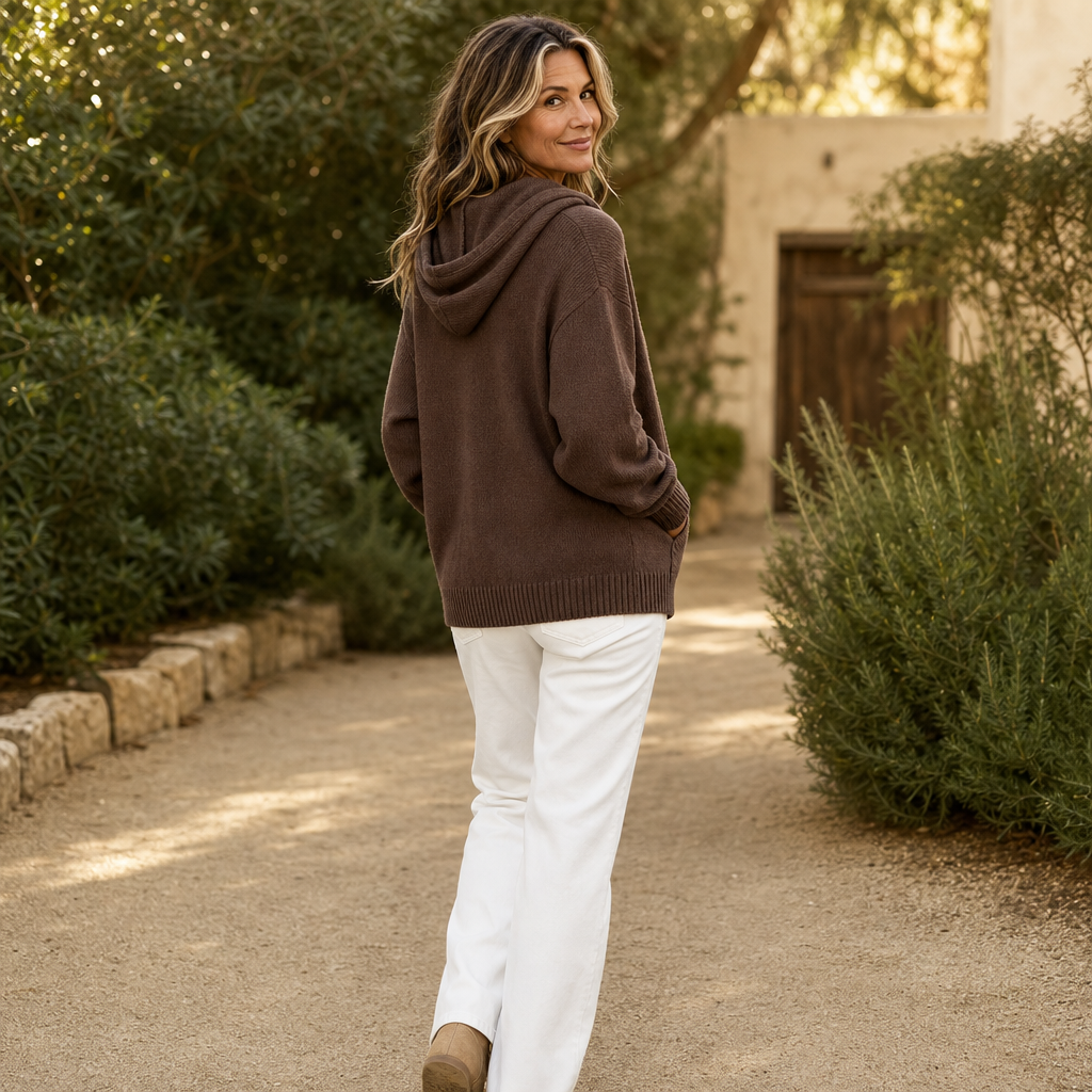 Imogen – Hooded Oversized Knit Cardigan