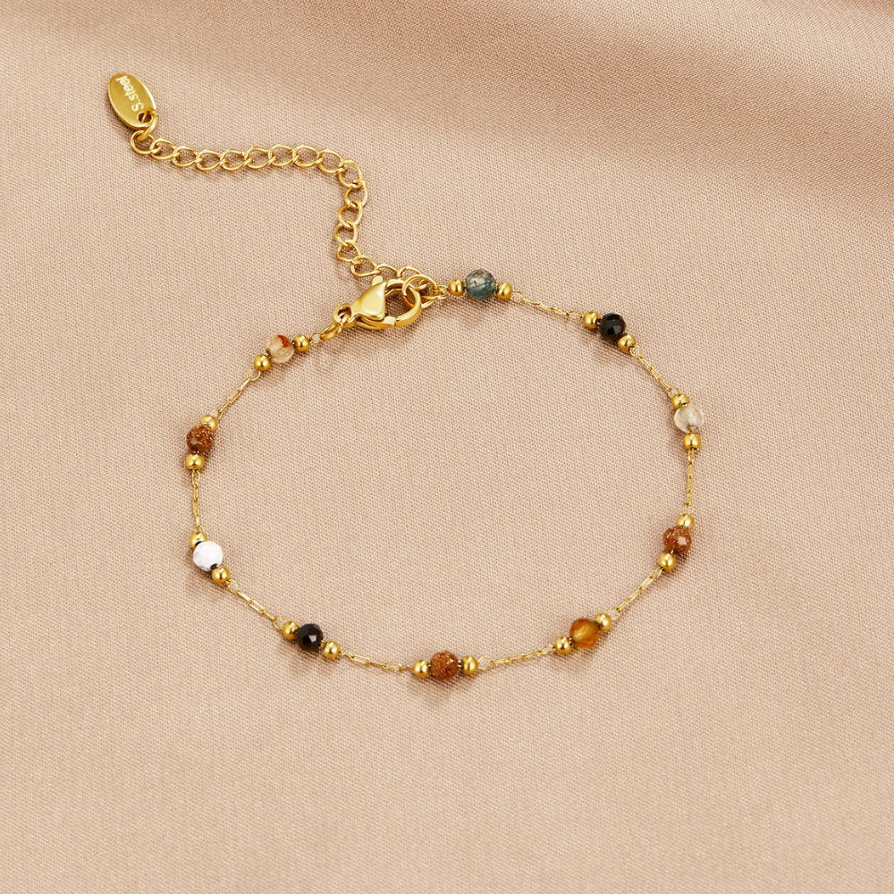 Xylia Natural Pearl Fine Chain Bracelet