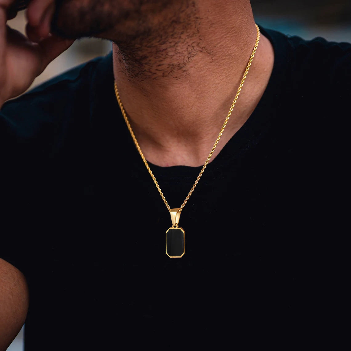 Eliano Men's Onyx Necklace