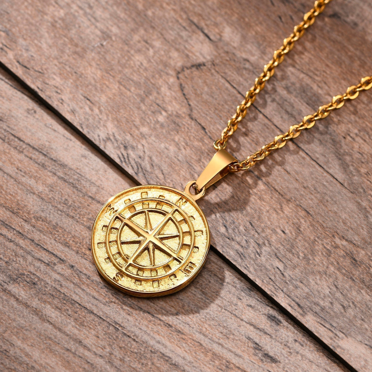 Men's Compass Pendant Necklace - Adrien