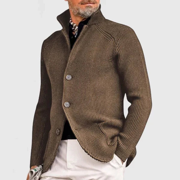 Knit Cardigan with Longline Cut