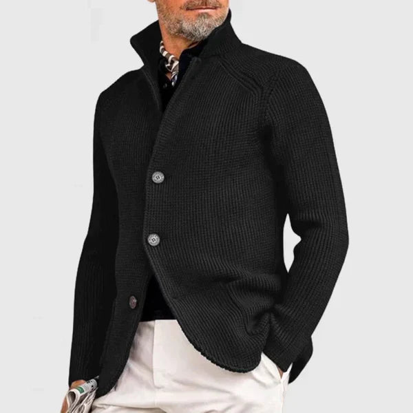 Knit Cardigan with Longline Cut