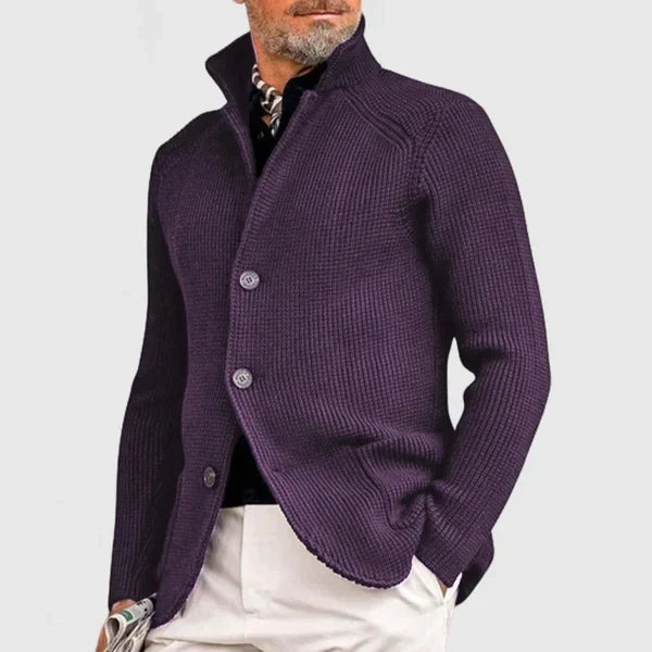 Knit Cardigan with Longline Cut