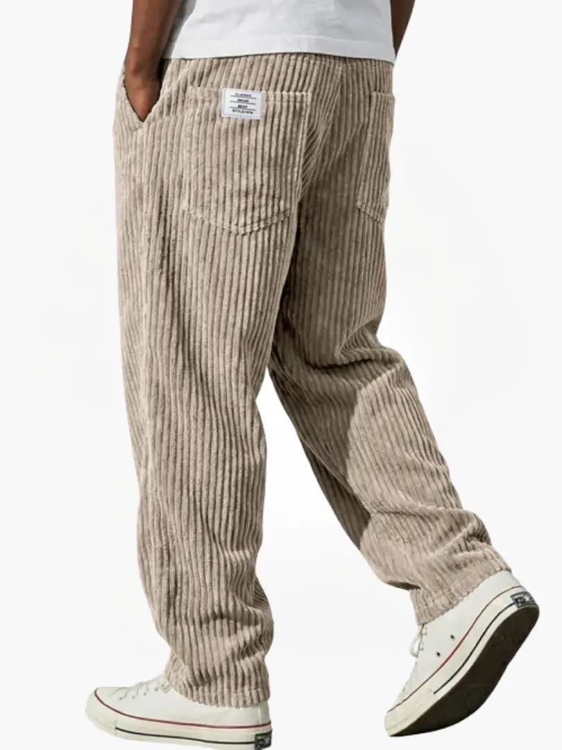Marko - Men's Structured Corduroy Trousers with Relaxed Fit