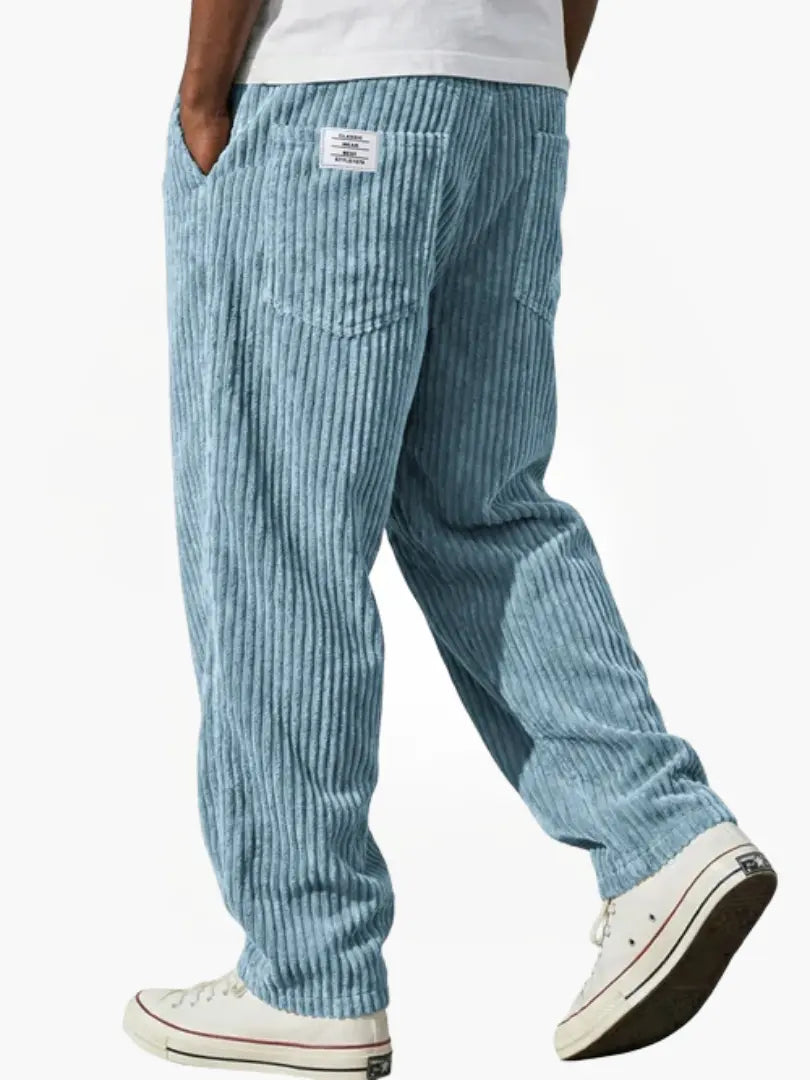 Marko - Men's Structured Corduroy Trousers with Relaxed Fit