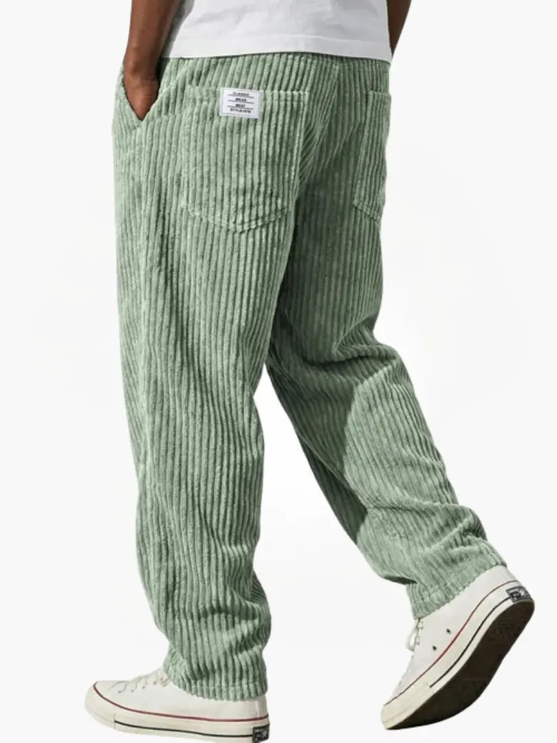 Marko - Men's Structured Corduroy Trousers with Relaxed Fit