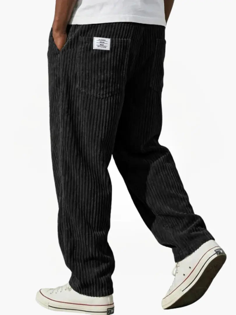 Marko - Men's Structured Corduroy Trousers with Relaxed Fit