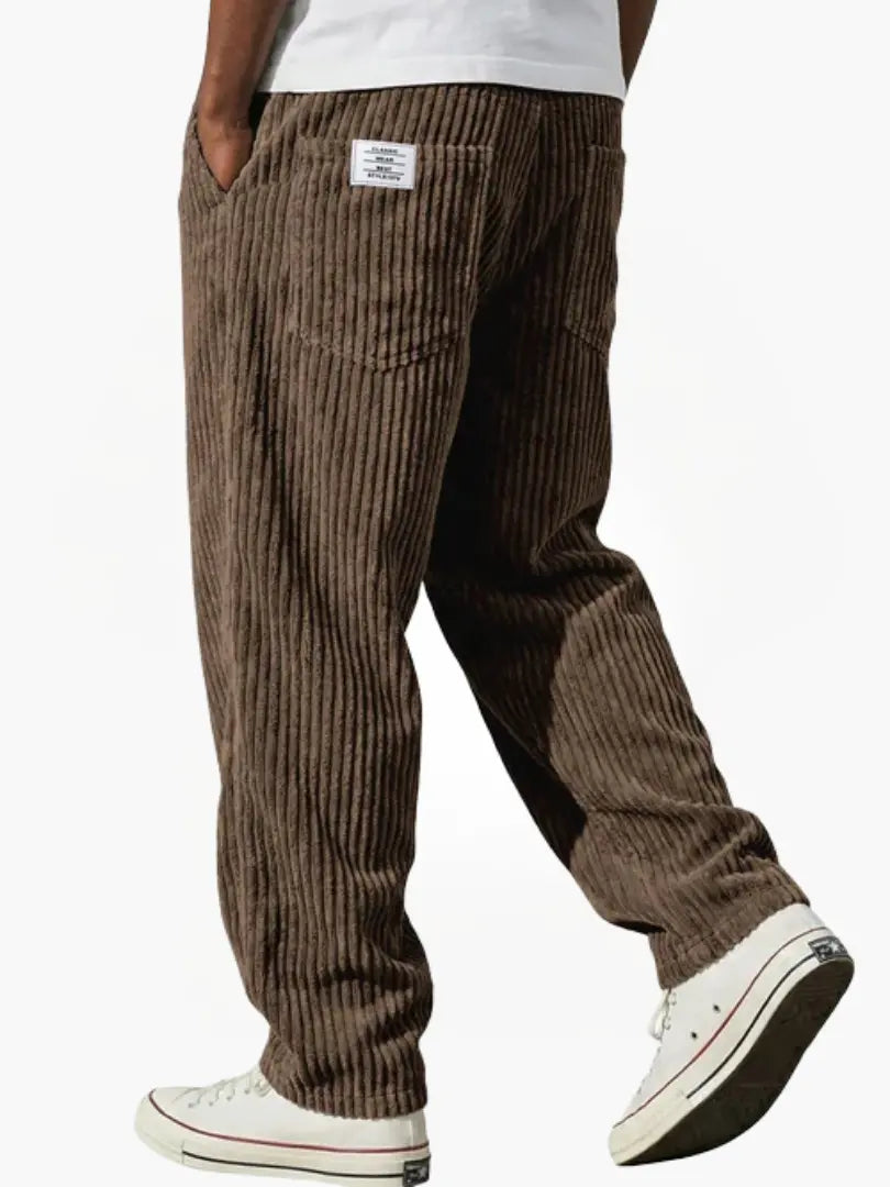 Marko - Men's Structured Corduroy Trousers with Relaxed Fit