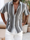 Matteo - Men's Striped Casual Beach Shirt