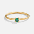 May Birthstone Gold Ring