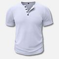 Nico - Men's Muscle Fit T-Shirt with Button Placket