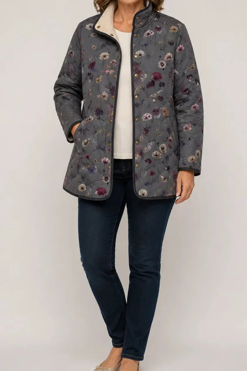 Juniper – Floral Print Quilted Puffer Jacket