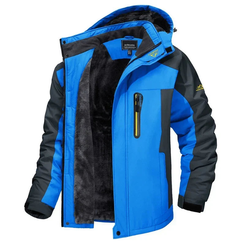 Water-Resistant Jacket with Multiple Pockets