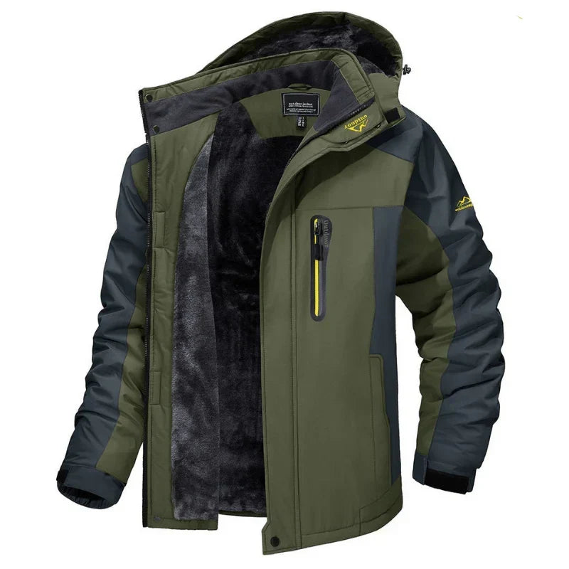 Water-Resistant Jacket with Multiple Pockets