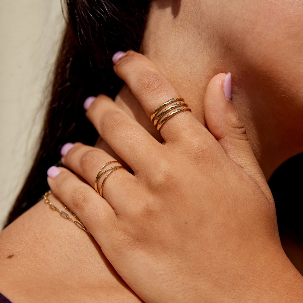 Ohio Stacked Gold Ring