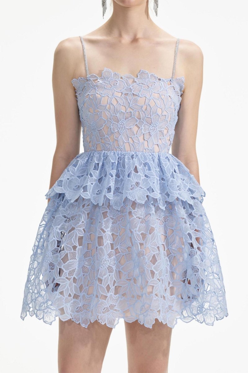 Ophelia Lace Tiered Cami Mini-Length Dress