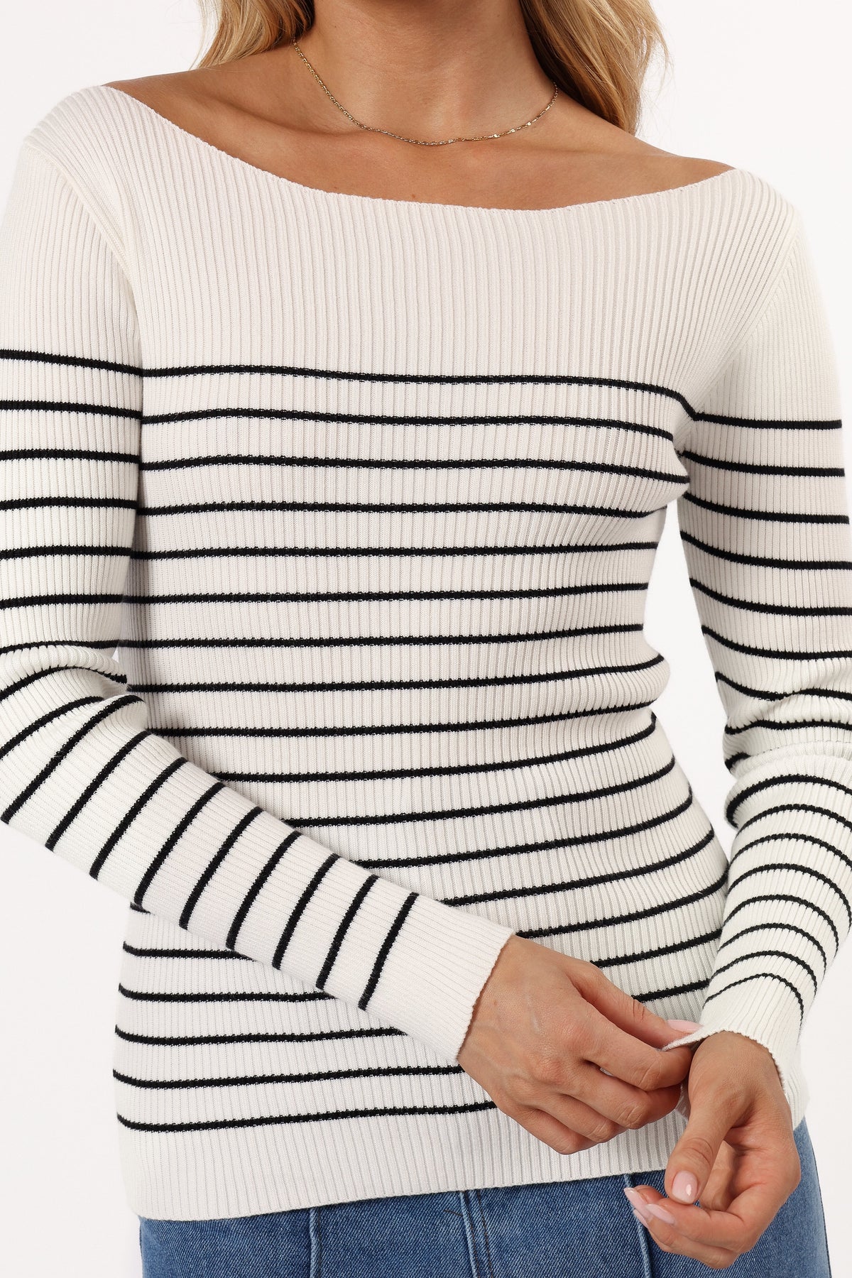 Modern Kiersten Knit Top White