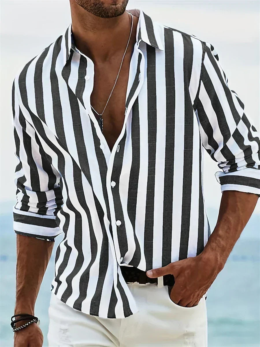 Peter - Men's Striped Relaxed Summer Shirt