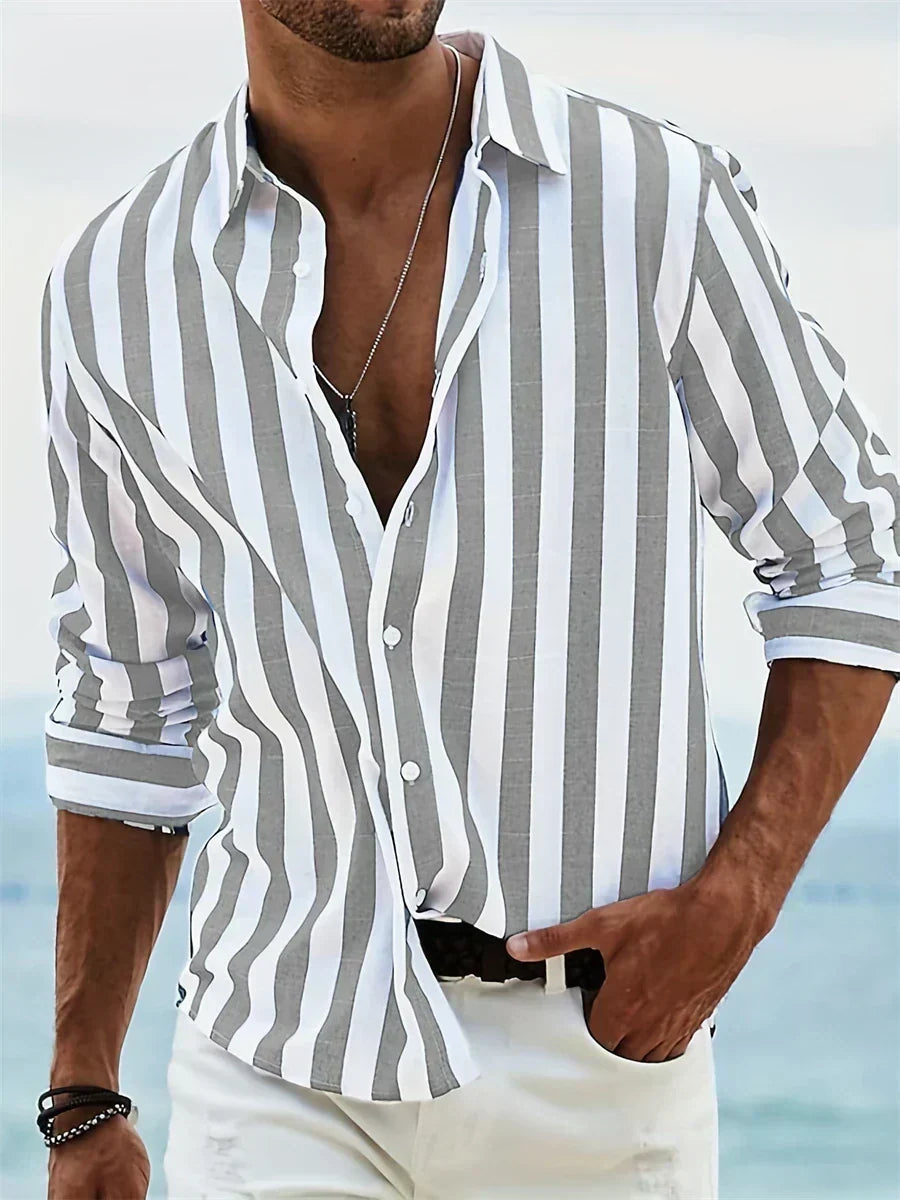 Peter - Men's Striped Relaxed Summer Shirt