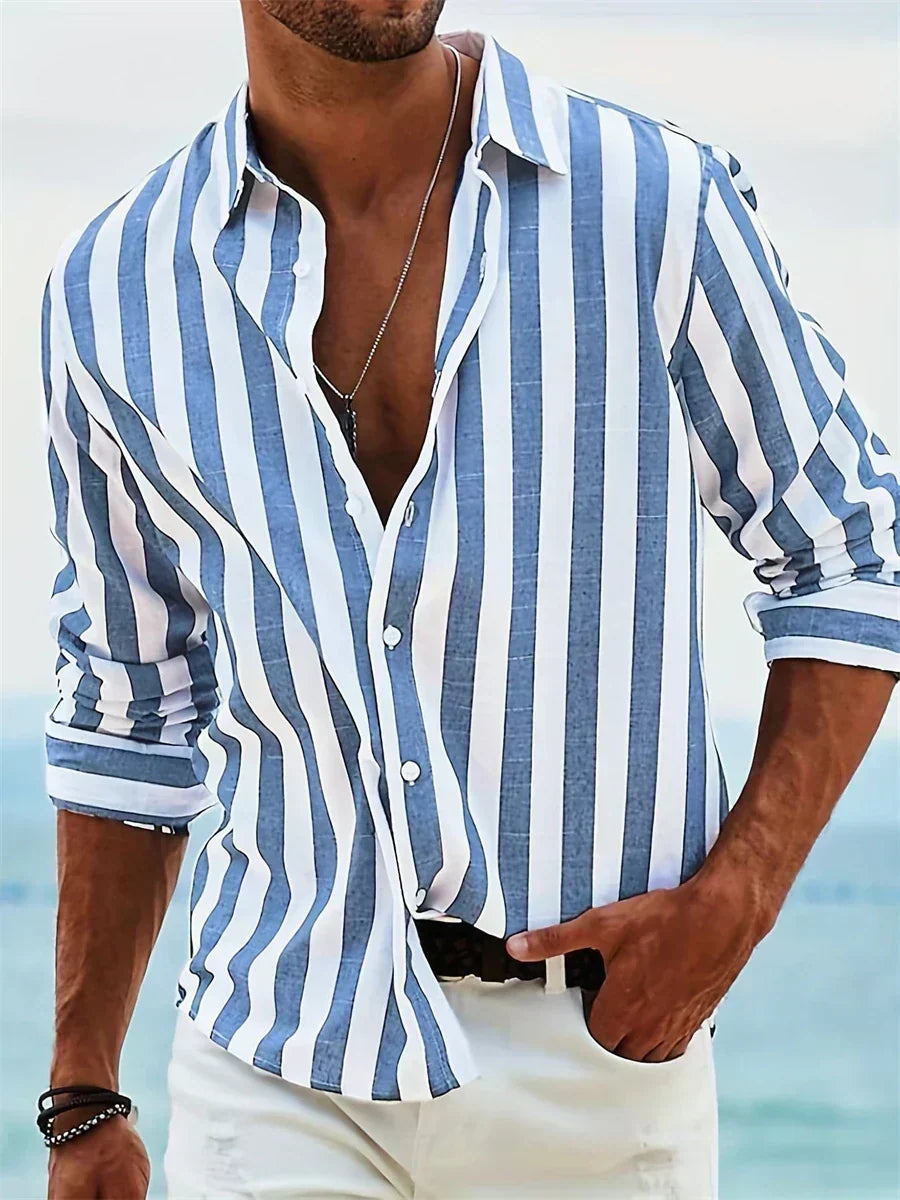 Peter - Men's Striped Relaxed Summer Shirt