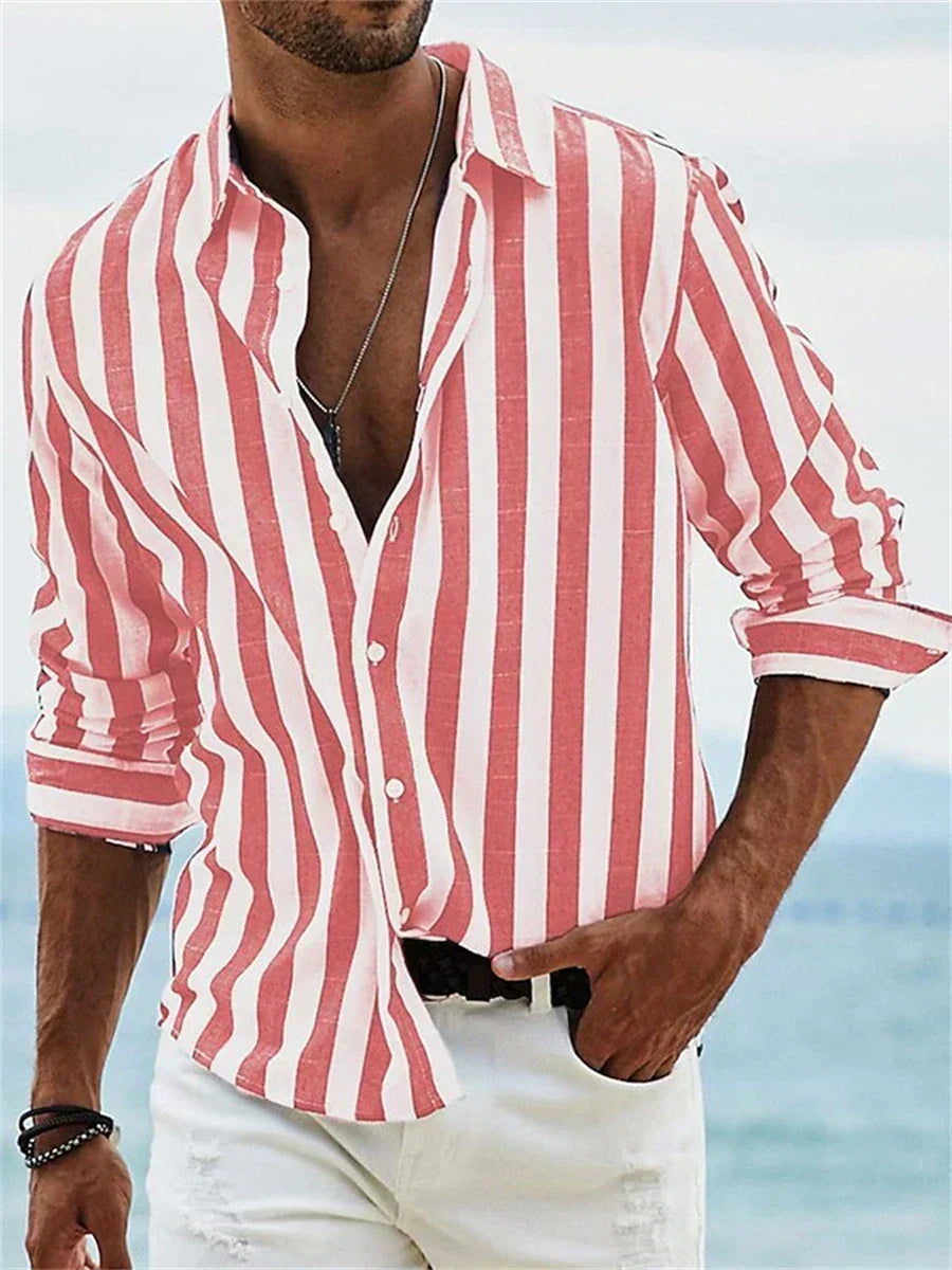 Peter - Men's Striped Relaxed Summer Shirt