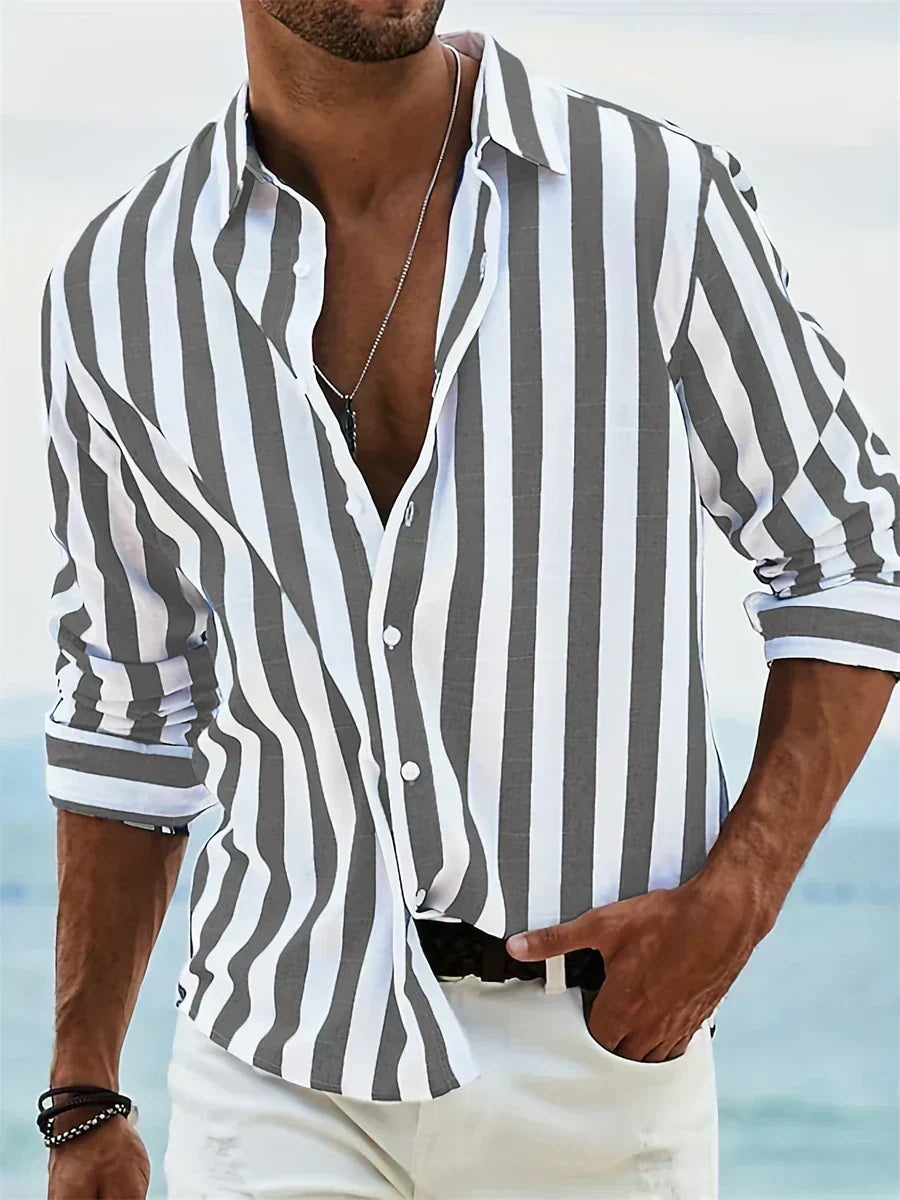 Peter - Men's Striped Relaxed Summer Shirt